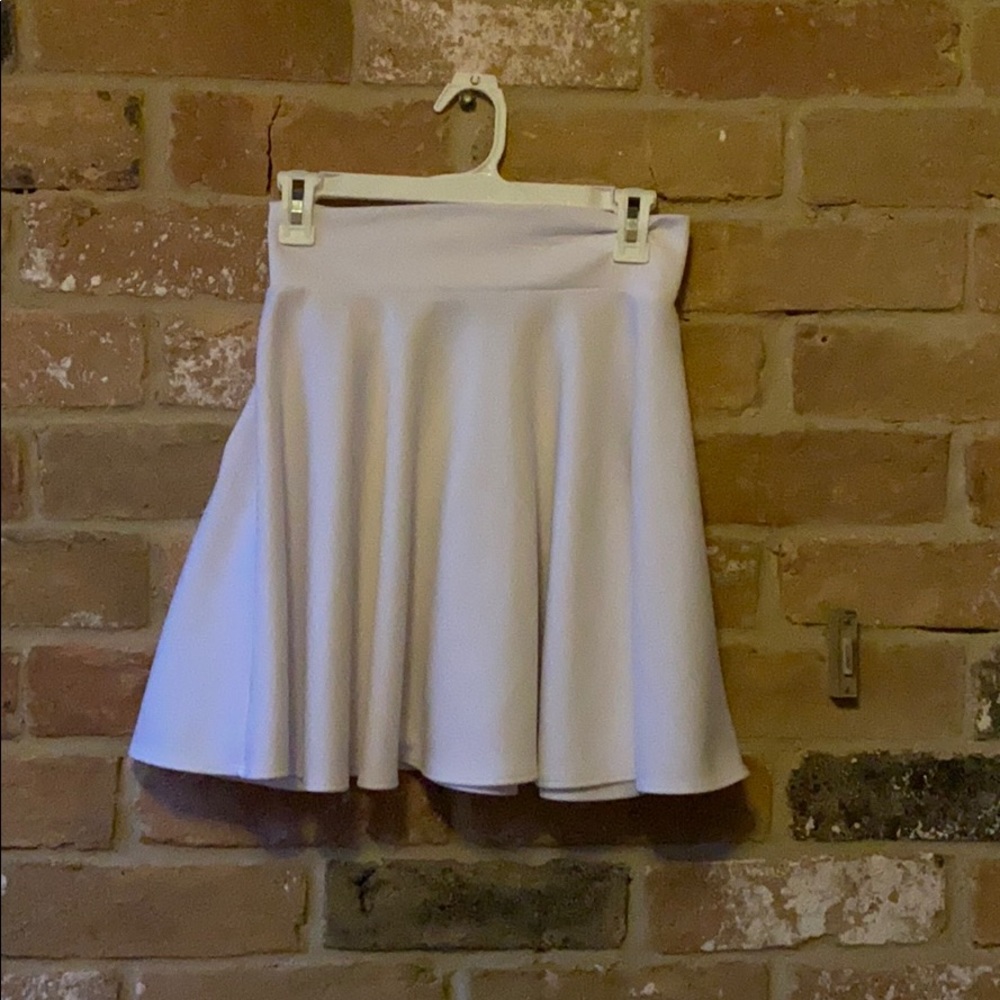 White skater skirt